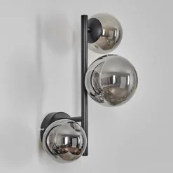 hofstein Chehalis Boule lumineuse, Applique murale 23 cm Fumé, 3 lumières