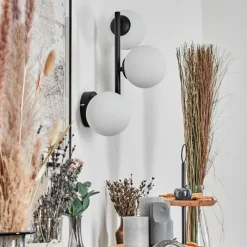 hofstein Chehalis Boule lumineuse, Applique murale 28 cm Blanc, 3 lumières