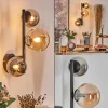 hofstein Chehalis Boule lumineuse, Applique murale 23 cm Ambre, Fumé, 3 lumières