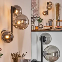 hofstein Chehalis Boule lumineuse, Applique murale 23 cm Fumé, 3 lumières