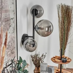 hofstein Chehalis Boule lumineuse, Applique murale 23 cm Fumé, 3 lumières