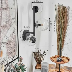 hofstein Chehalis Boule lumineuse 23 cm Clair, 3 lumières