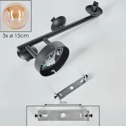 hofstein Chehalis Boule lumineuse Ambre, 3 lumières