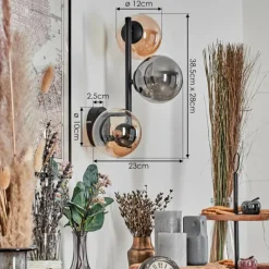 hofstein Chehalis Boule lumineuse Ambre, 3 lumières