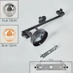 hofstein Chehalis Boule lumineuse Ambre, 3 lumières