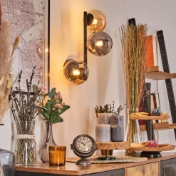 hofstein Chehalis Boule lumineuse Ambre, 3 lumières