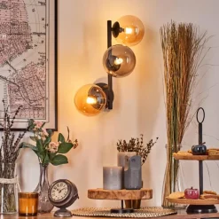 hofstein Chehalis Boule lumineuse Ambre, 3 lumières