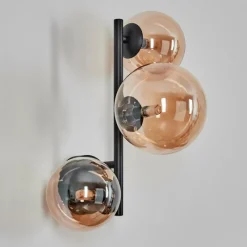 hofstein Chehalis Boule lumineuse, Applique murale Ambre, 3 lumières