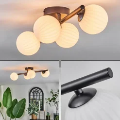 hofstein Chehalis Plafonnier Blanc, 4 lumières