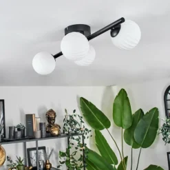 hofstein Chehalis Plafonnier Blanc, 4 lumières