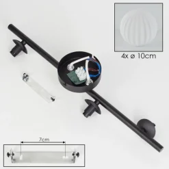 hofstein Chehalis Plafonnier Blanc, 4 lumières