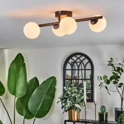 hofstein Chehalis Plafonnier Blanc, 4 lumières