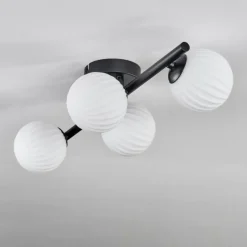 hofstein Chehalis Plafonnier Blanc, 4 lumières