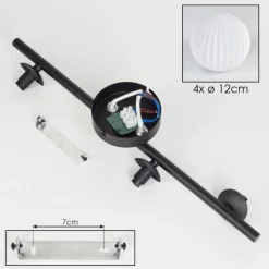 hofstein Chehalis Plafonnier Blanc, 4 lumières