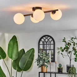 hofstein Chehalis Plafonnier Blanc, 4 lumières