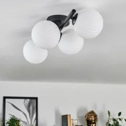 hofstein Chehalis Plafonnier Blanc, 4 lumières