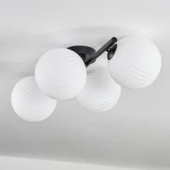 hofstein Chehalis Plafonnier Blanc, 4 lumières