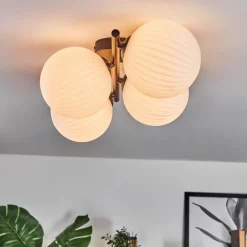 hofstein Chehalis Plafonnier Blanc, 4 lumières