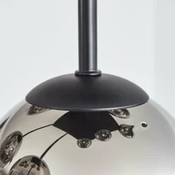 hofstein Chehalis Plafonnier, Boule lumineuse Chrome, Clair, Fumé, 9 lumières