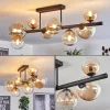 hofstein Chehalis Plafonnier, Boule lumineuse Ambre, Clair, 8 lumières