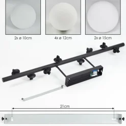 hofstein Chehalis Plafonnier, Boule lumineuse Blanc, 8 lumières