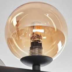 hofstein Chehalis Plafonnier, Boule lumineuse Ambre, Fumé, 8 lumières