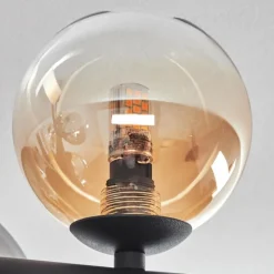 hofstein Chehalis Plafonnier, Boule lumineuse Ambre, Clair, Fumé, 8 lumières