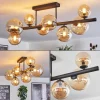 hofstein Chehalis Plafonnier, Boule lumineuse Ambre, 8 lumières
