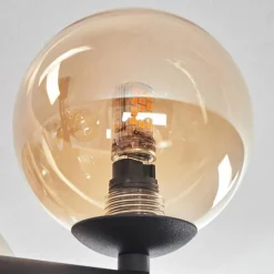 hofstein Chehalis Plafonnier, Boule lumineuse Ambre, 8 lumières