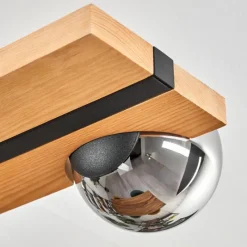 Luminaires Scandinaves-hofstein Chehalis Plafonnier, Boule lumineuse Écru, Noir, 6 lumières