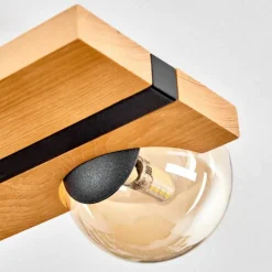 Luminaires Scandinaves-hofstein Chehalis Plafonnier, Boule lumineuse Écru, Noir, 4 lumières