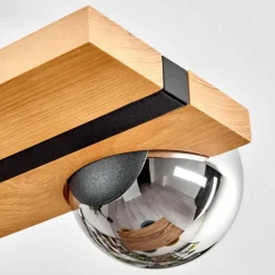 Luminaires Scandinaves-hofstein Chehalis Plafonnier, Boule lumineuse Écru, Noir, 4 lumières