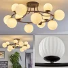 hofstein Chehalis Plafonnier, Boule lumineuse 76 cm Blanc, 12 lumières