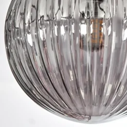 hofstein Chehalis Plafonnier, Boule lumineuse 76 cm Fumé, 12 lumières