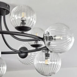 Lampes À Boules-hofstein Chehalis Plafonnier, Boule lumineuse 76 cm Clair, 12 lumières
