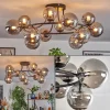 hofstein Chehalis Plafonnier, Boule lumineuse Fumé, 12 lumières