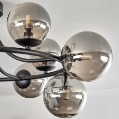hofstein Chehalis Plafonnier, Boule lumineuse Fumé, 12 lumières