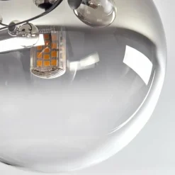 hofstein Chehalis Plafonnier, Boule lumineuse 76 cm Clair, Fumé, 12 lumières