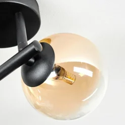 hofstein Chehalis Plafonnier, Boule lumineuse Ambre, Clair, 3 lumières