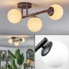 hofstein Chehalis Plafonnier, Boule lumineuse Blanc, 3 lumières