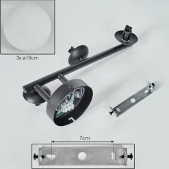 hofstein Chehalis Plafonnier, Boule lumineuse Blanc, 3 lumières