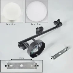 hofstein Chehalis Plafonnier, Boule lumineuse Blanc, 3 lumières