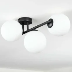 hofstein Chehalis Plafonnier, Boule lumineuse Blanc, 3 lumières