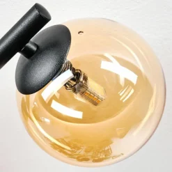 hofstein Chehalis Plafonnier, Boule lumineuse Ambre, Fumé, 3 lumières