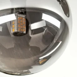 hofstein Chehalis Plafonnier, Boule lumineuse Ambre, Fumé, 3 lumières