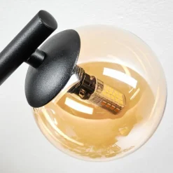 hofstein Chehalis Plafonnier, Boule lumineuse Ambre, Fumé, 3 lumières