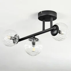 hofstein Chehalis Plafonnier, Boule lumineuse Clair, 3 lumières