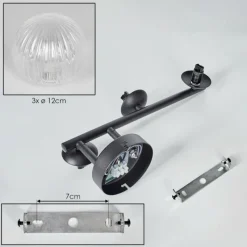 hofstein Chehalis Plafonnier, Boule lumineuse Clair, 3 lumières