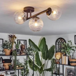 hofstein Chehalis Plafonnier, Boule lumineuse Clair, 3 lumières