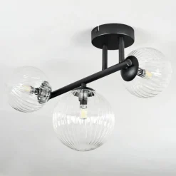 hofstein Chehalis Plafonnier, Boule lumineuse Clair, 3 lumières